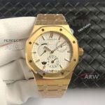 Perfect Replica Yellow Gold Audemars Piguet Royal Oak Dual Time 41mm Replica Watches 